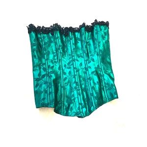 Royal green corset Halloween poison ivy costume